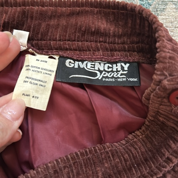Vintage Givenchy Sport Brown Cord Corduroy Skirt Pockets - Picture 3 of 6